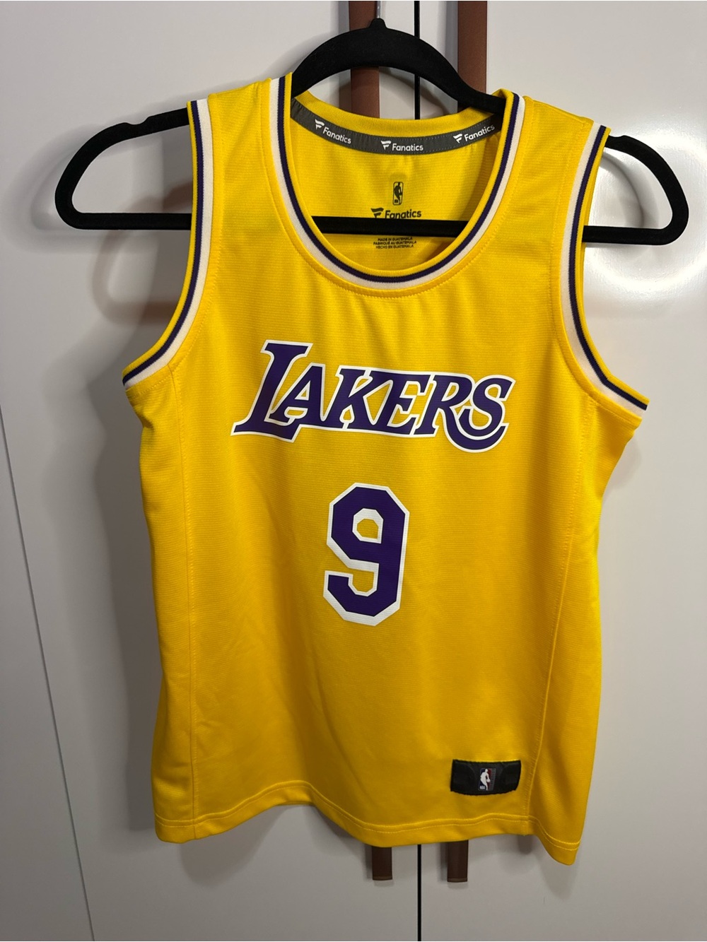 Fanatics Lakers James Jr #9 Youth size M Jersey